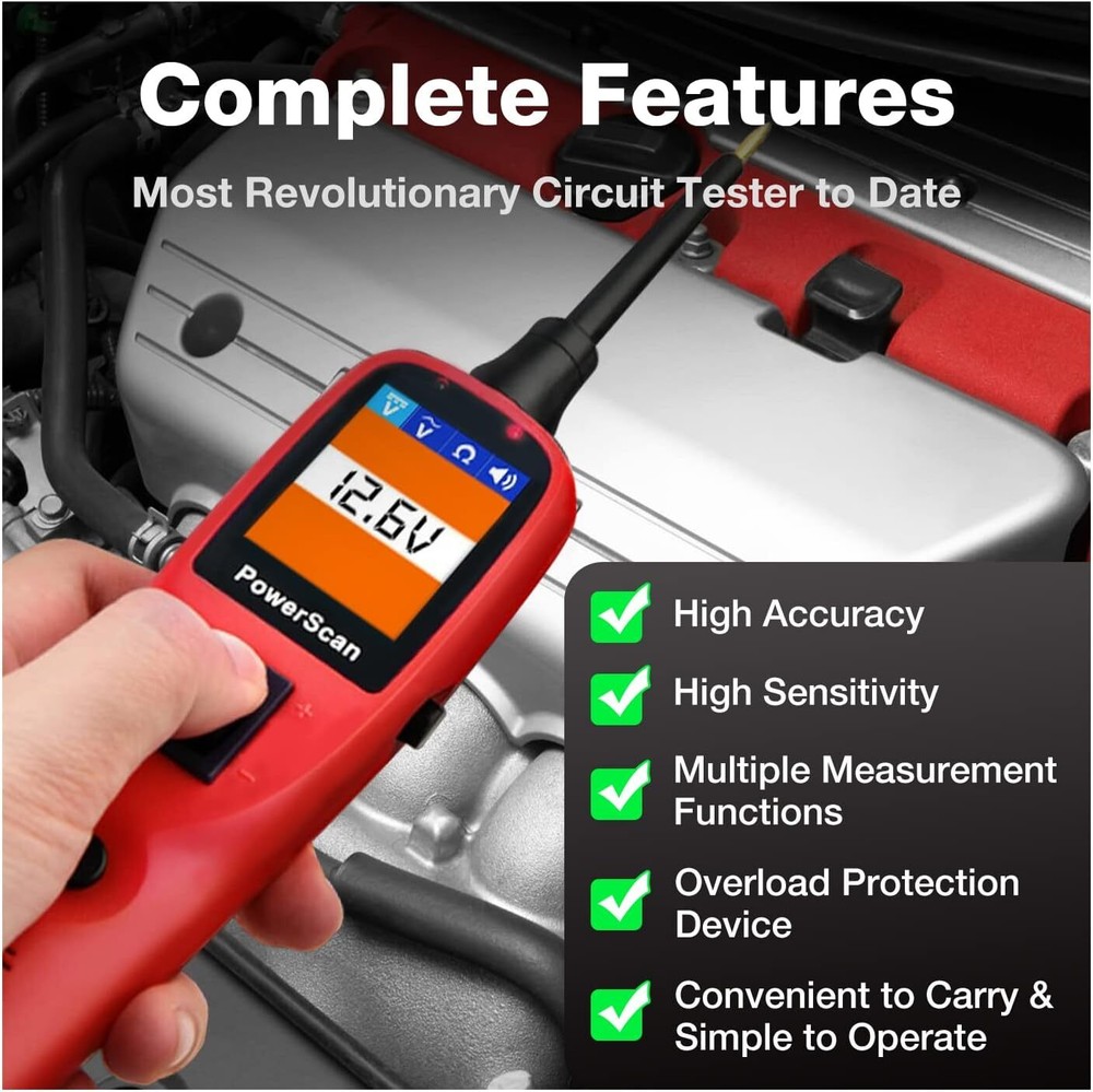 2025 Autel PowerScan PS100 Electrical Diagnostic 12V/24V Circuit Tester