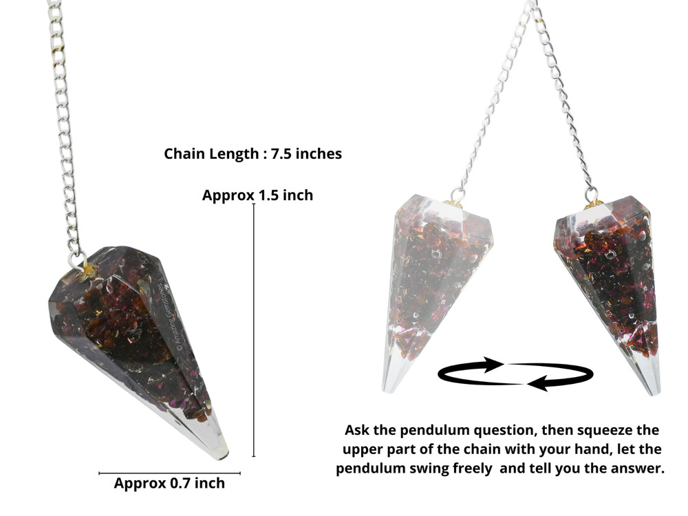 Garnet Orgone Pendulum