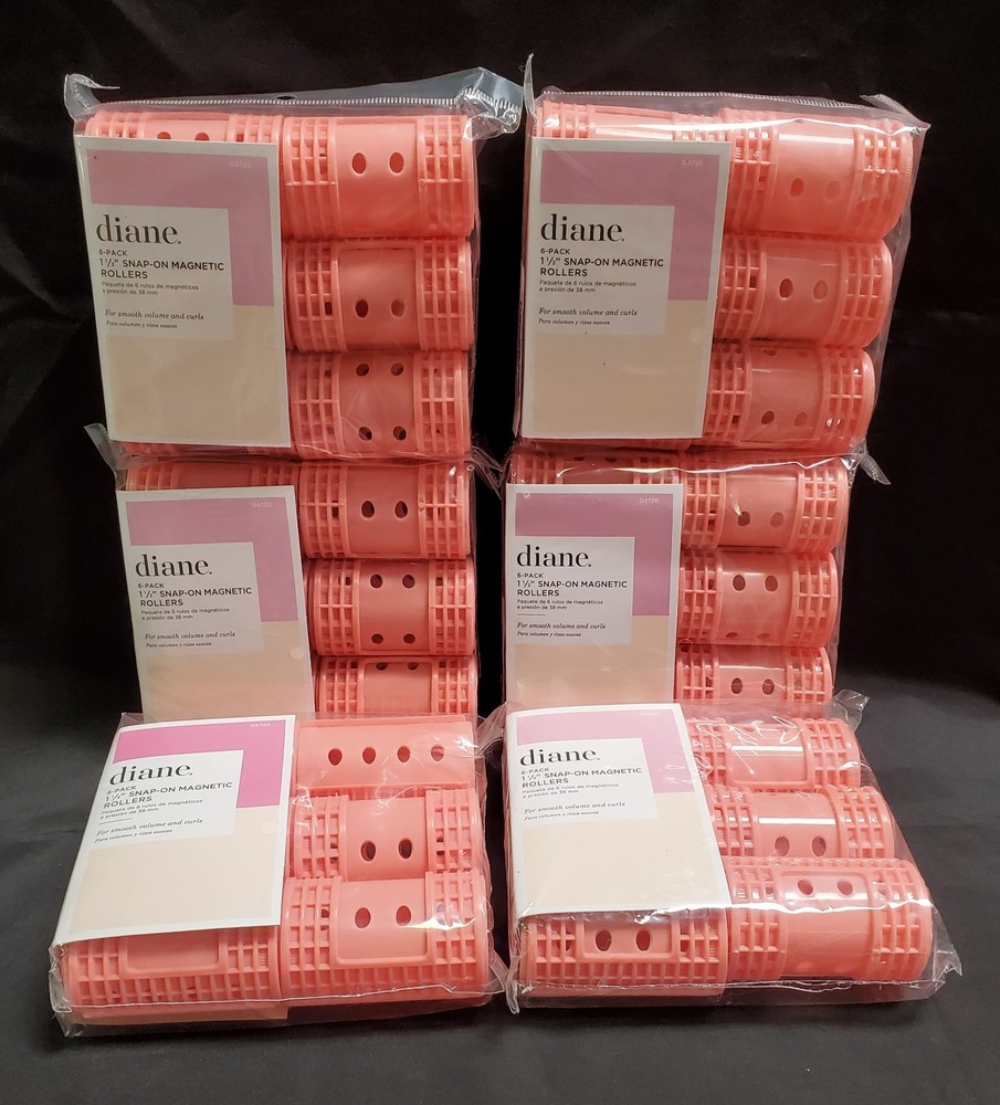 Diane Magnetic Rollers Smooth Volume Curls Vented Fast Drying D4720 36 Pack 1.5"