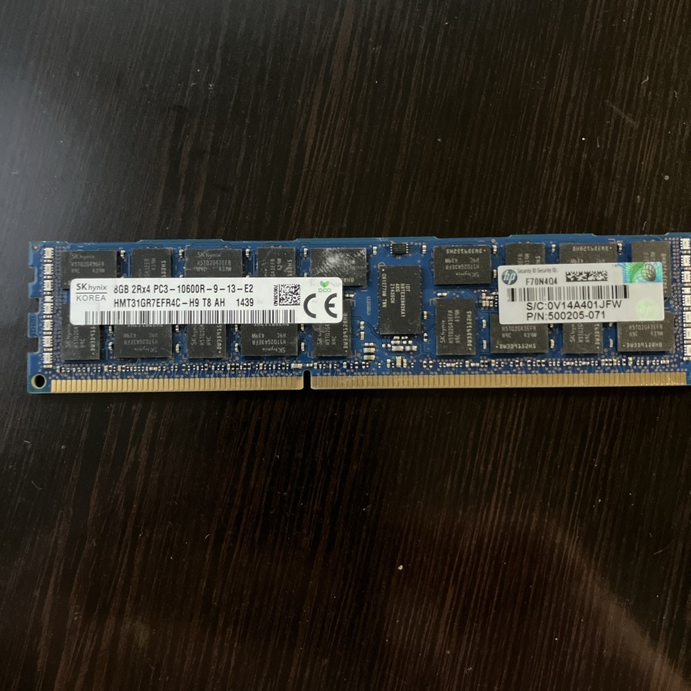 Hynix 8GB PC3 10600R DDR3 2RX4 ECC Server Memory