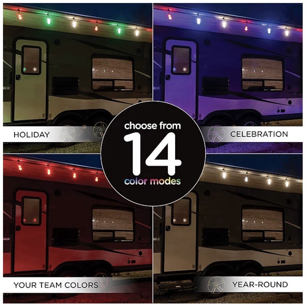 Enbrighten USB Color Changing Solar String Lights. 24 Bulbs