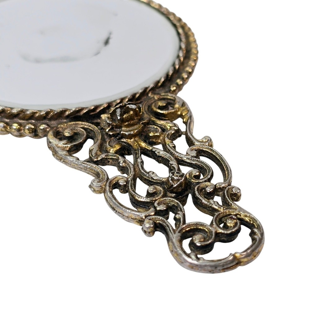 Double Sided Mirror, Antique Miniature Hand Mirror