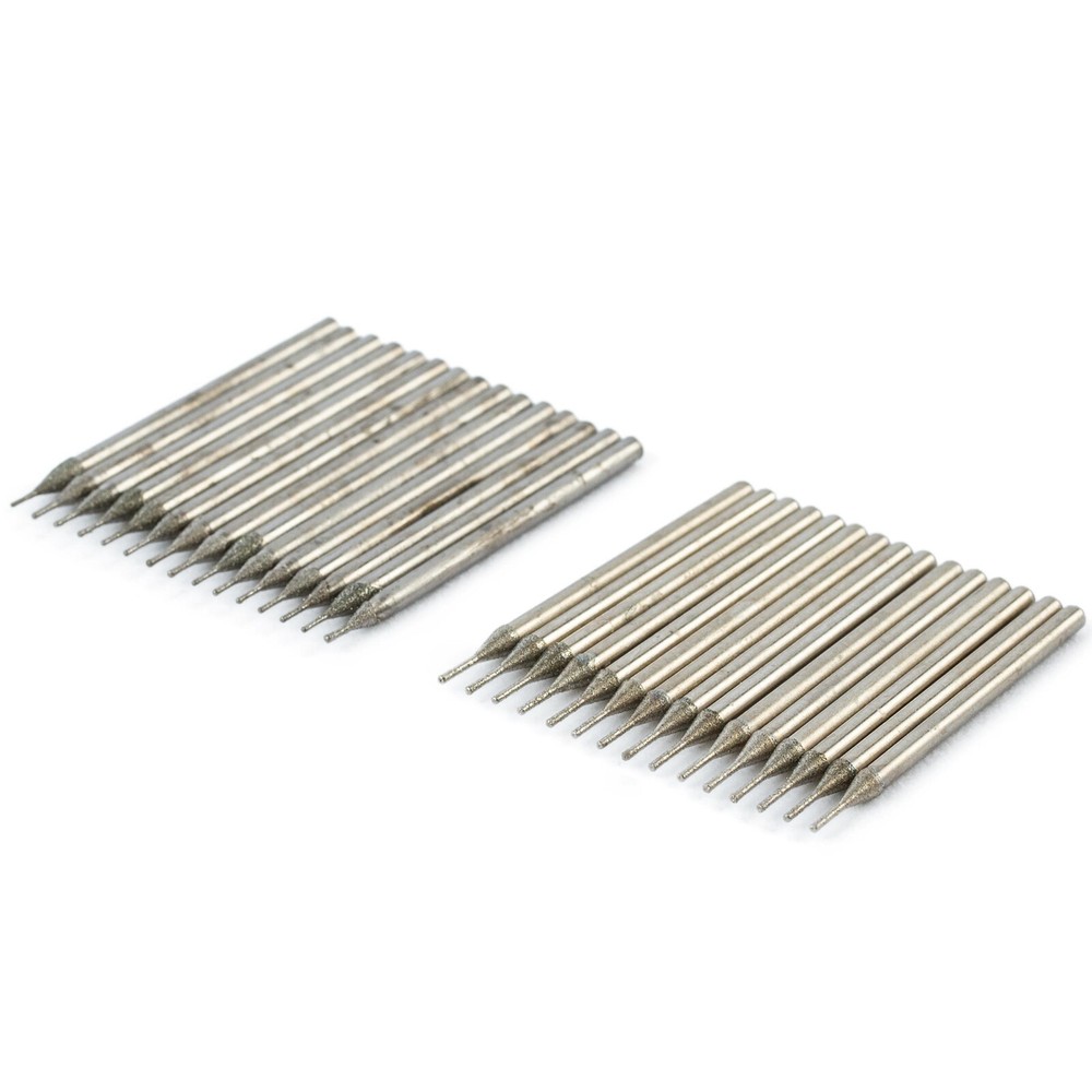 30Pcs 0.5 0.8mm Diamond Drill Bits Set Micro Hole Saws Lapidary Tools for Stone