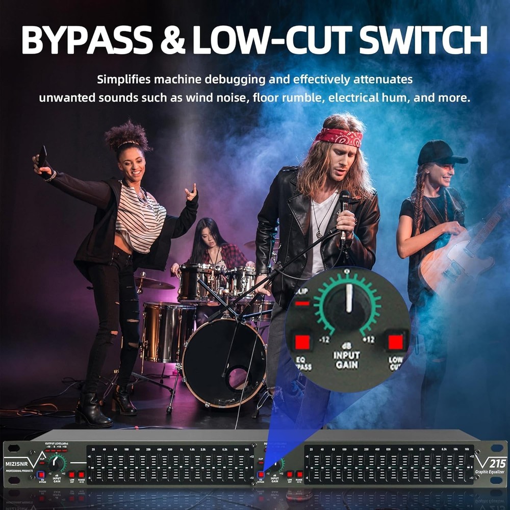 Professional DJ Stereo Graphic Equalizer, 15-Band EQ-