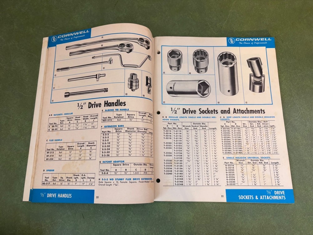 Original 1967 Cornwell Tools Catalog AI-68
