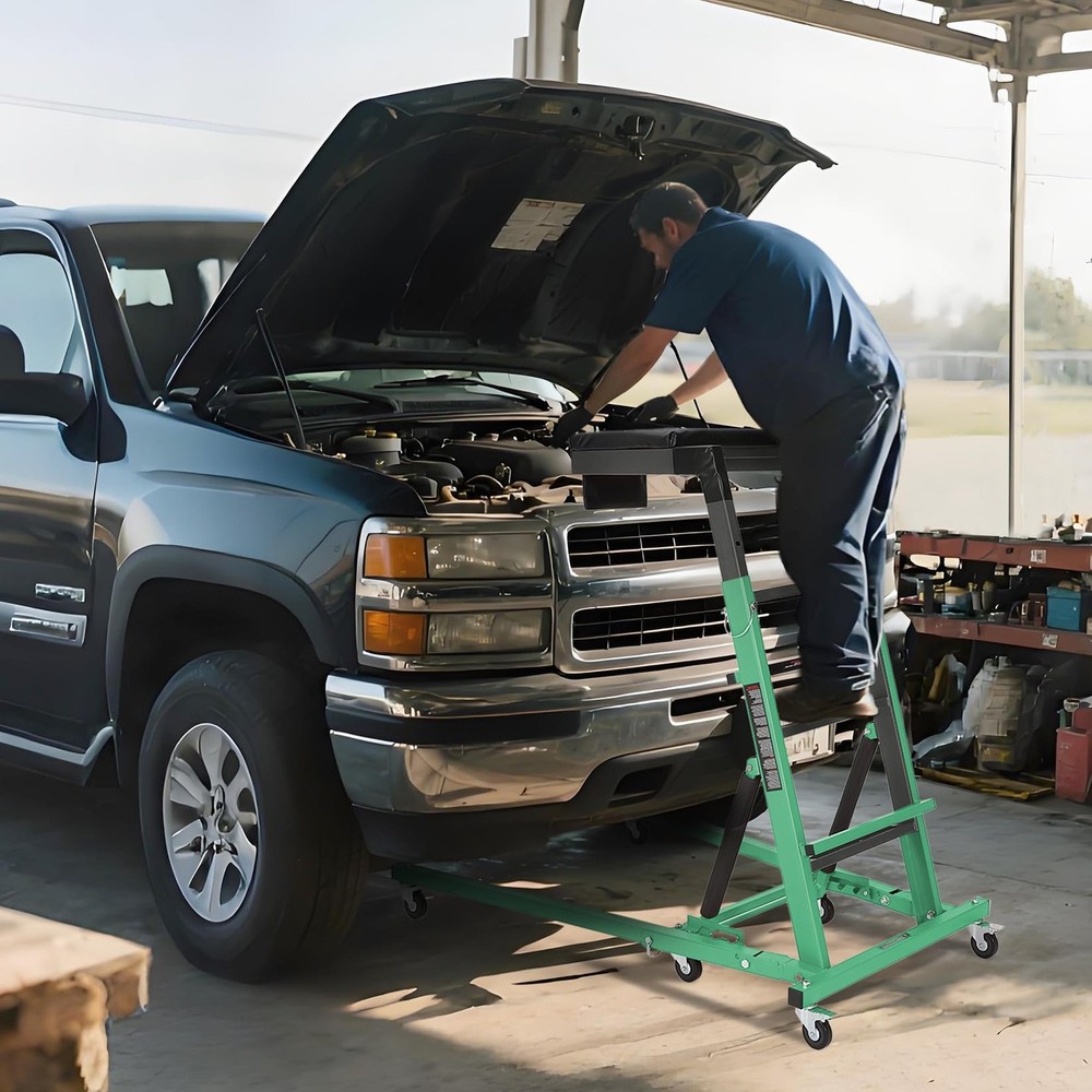 400LBS Automotive Top Side Creeper w/Tray,Foldable Rolling Engine Creeper,Auto