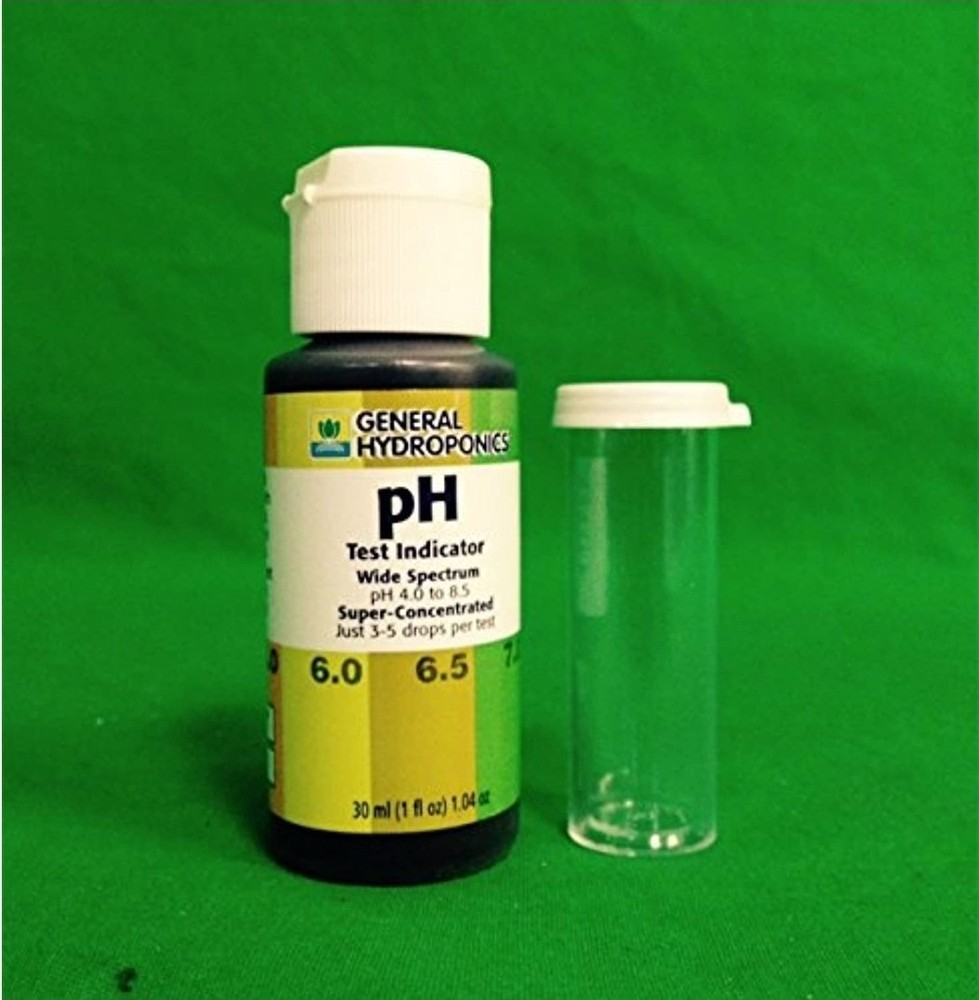 (3) General Hydroponics pH Test Indicator Control Kit 1oz -wide spectrum NEW!