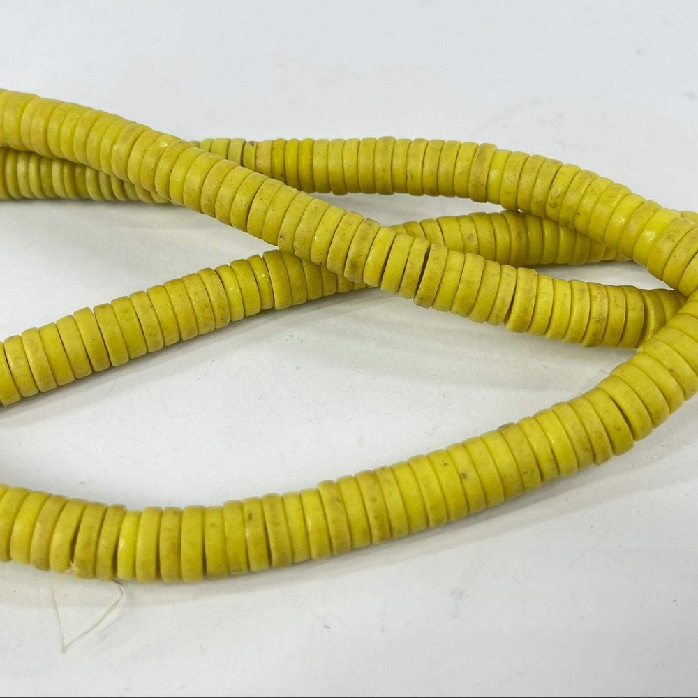 Bohemian Button Yellow Trade Beads