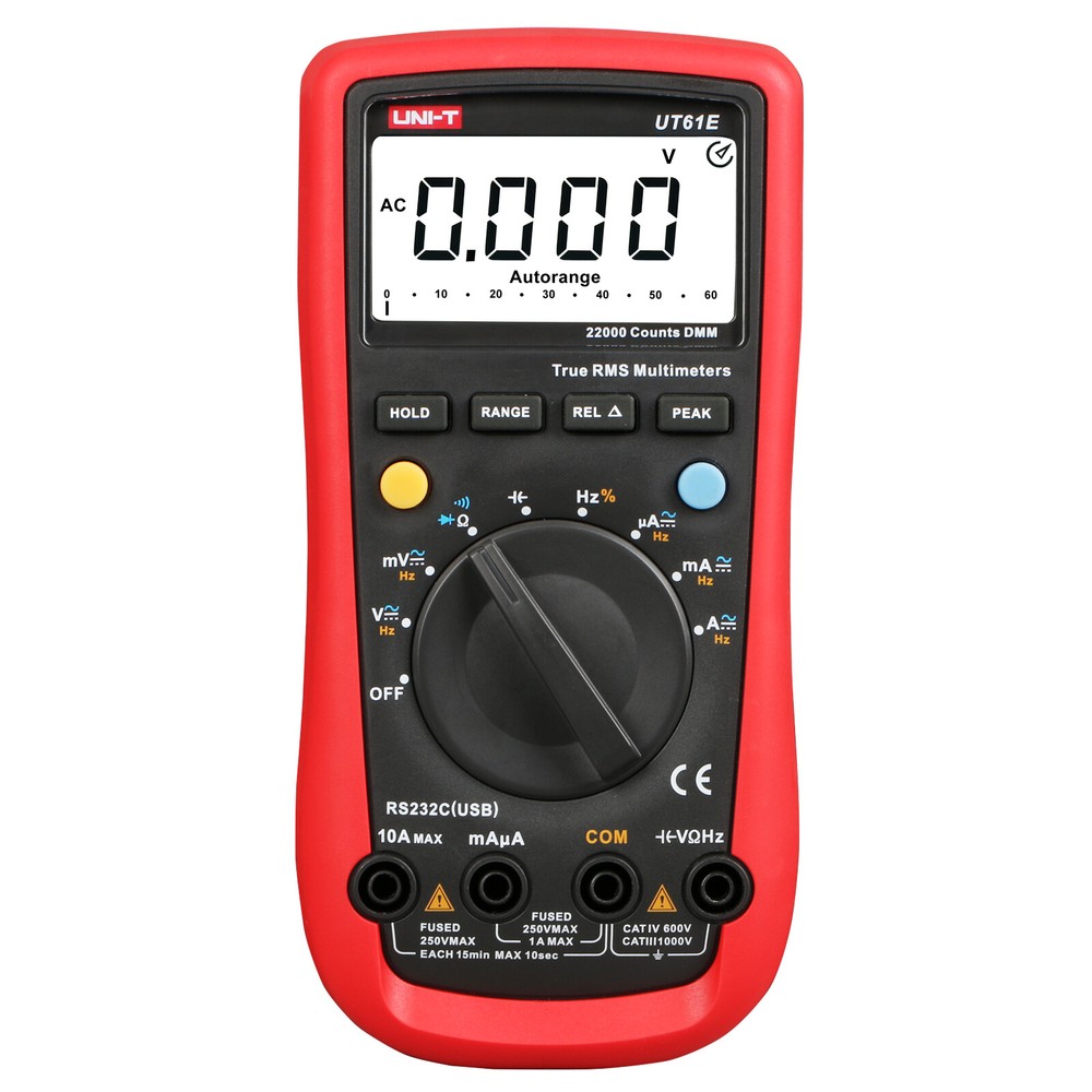. UT61E Digital Multimeter True RMS Peak Meter PC Connect AC/DC Voltage