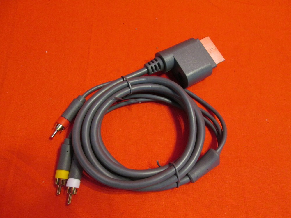Composite Audio Visual Cable For Microsoft Xbox 360 AV Cable Mint 3776
