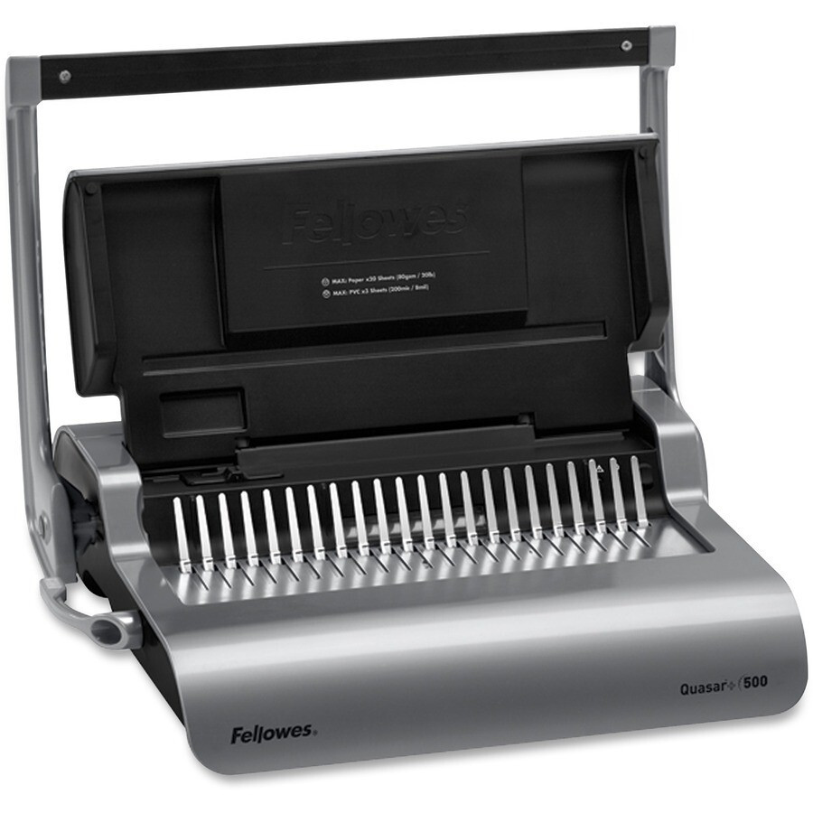 Fellowes 5227201 Quasar Manual Comb Binding Machine - Combbind - 500 Sheet NEW