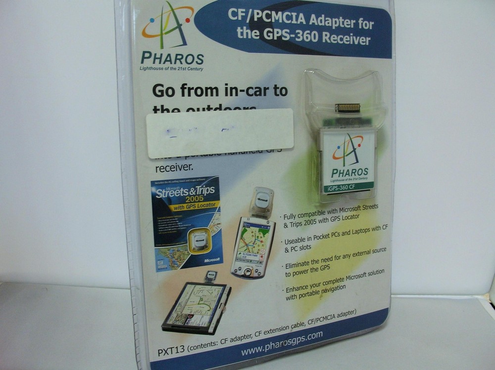 Pharos PXT13 CompactFlash Adapter for GPS-360 - Including Microsoft GPS Locator