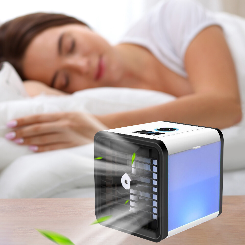Mini Air Conditioner Humidifier Bedroom Caravan Cooler USB Fan Desktop Purifier