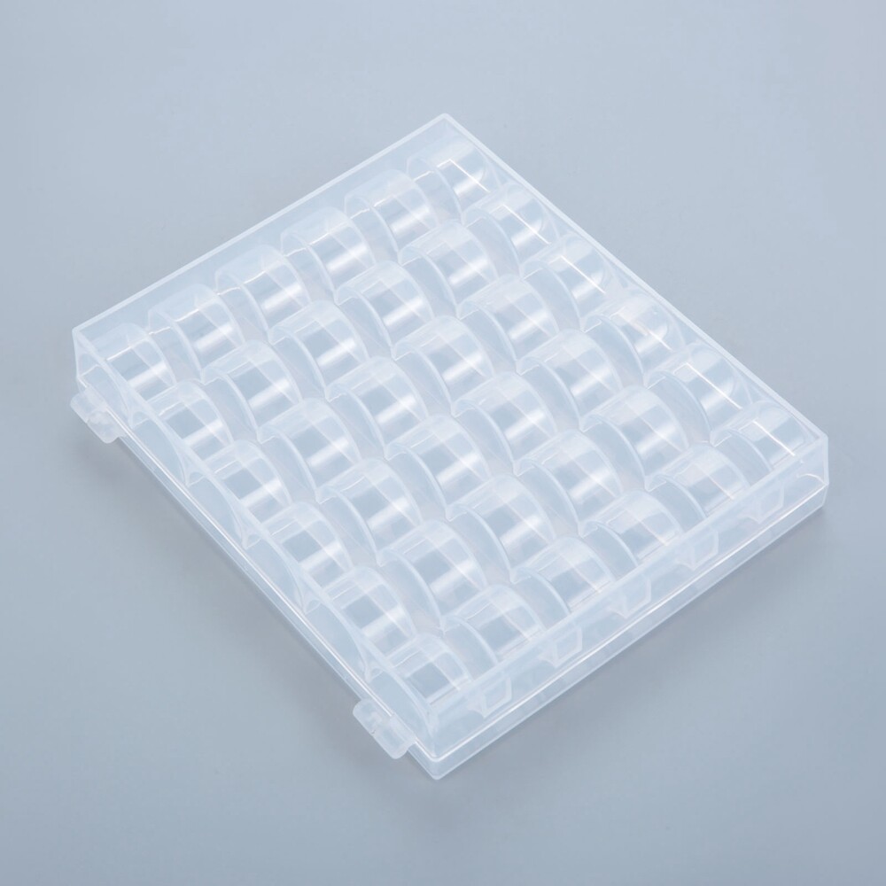 36 Grids Bobbin Case Plastic Storage Box Thread Organizer Holder Sewing Access