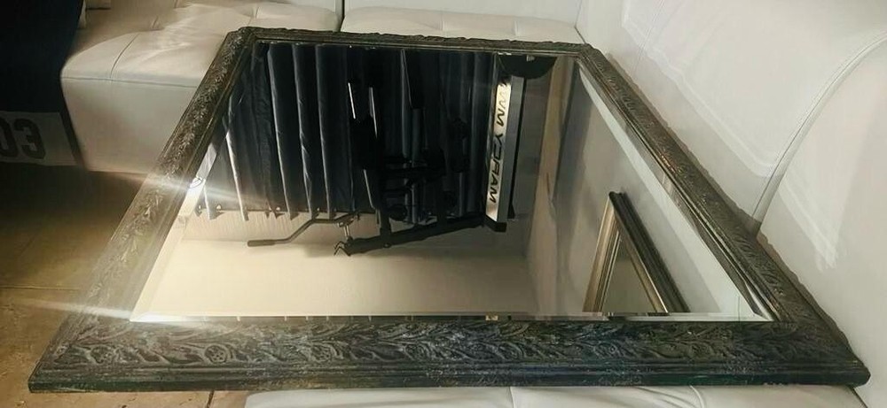 Antique Rectangular Mantle Beveled Mirror