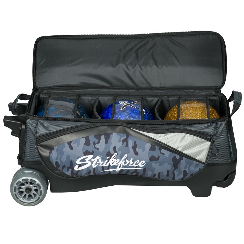 KR Strikeforce Drive Grey Camo 3 Ball Roller Bowling Bag