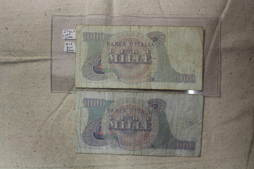 1962 Italy 1000 Lire Circulated Single Note