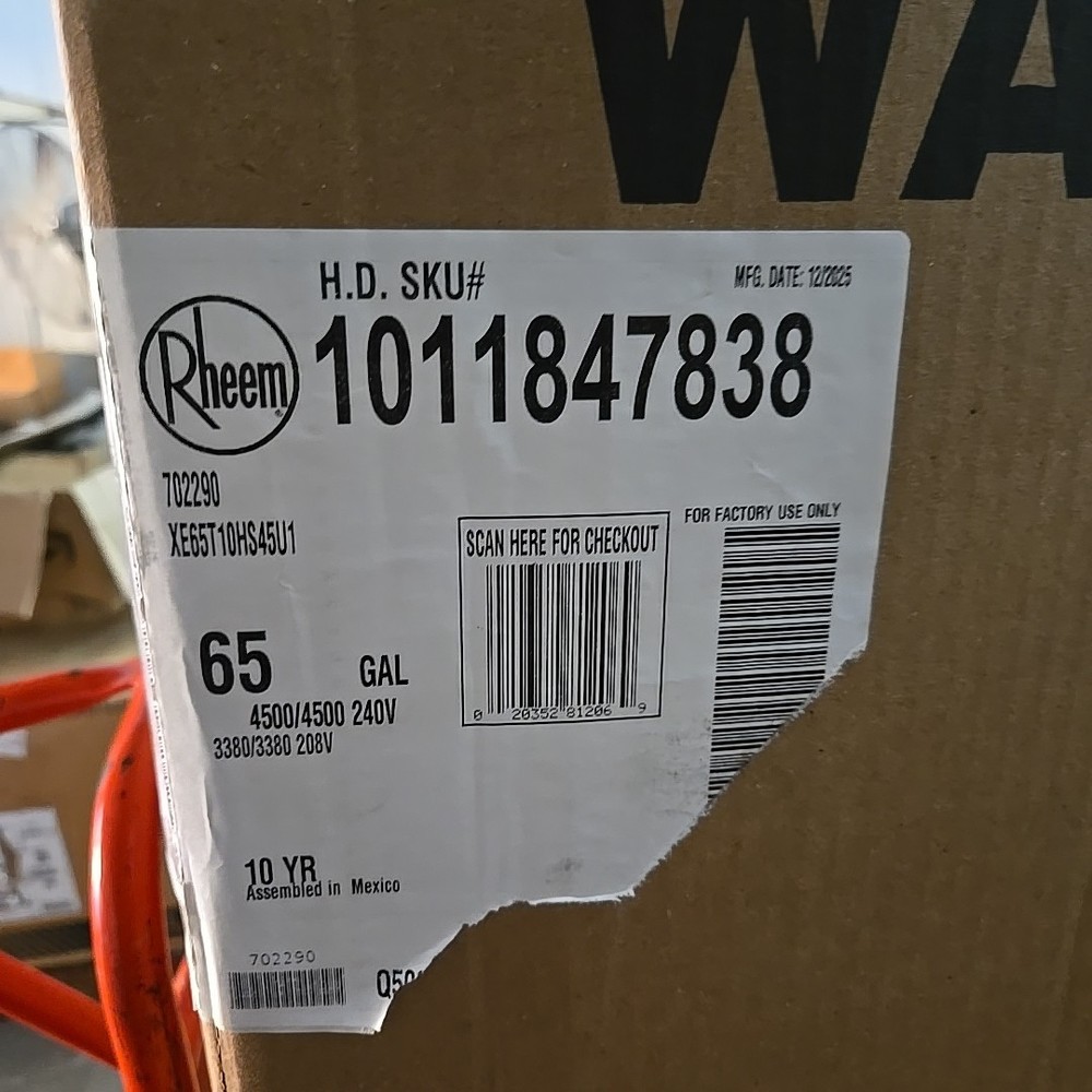 ProTerra 65gal Smart High Efficiency Hybrid Pump Water Heater XE65T10HS45U1