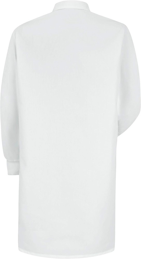 Unisex Cuffed Lab Coat, White, Snap Closure