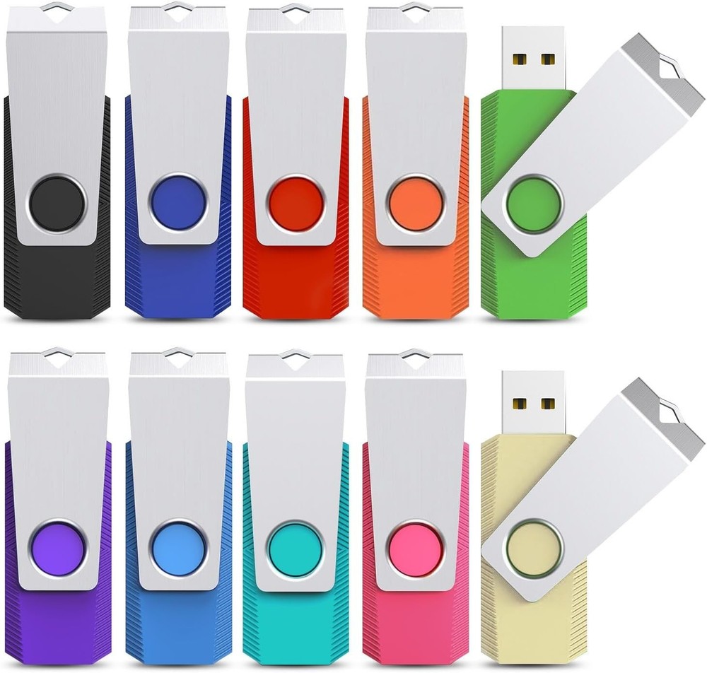 10 Pack 8GB USB Flash Drives with LED Indicator for Efficient Storage