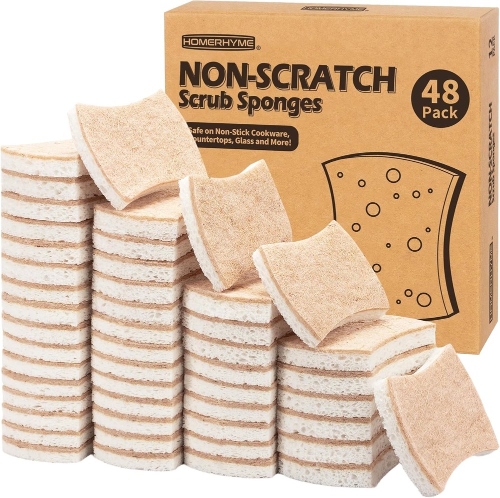 Natural Dish Spon, Non-Scratch Scrub Spon, Eco Multipose