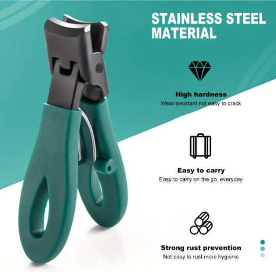 Wide Blade Nail Clipper Effortless Smooth Cut for Wide Thick Nails Sharp Durable