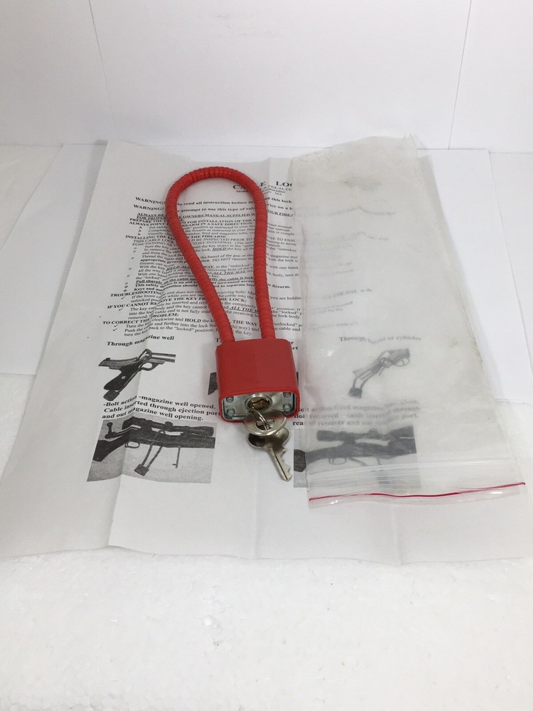 New Red Cable Lock Multi-purpose with Two Working Keys