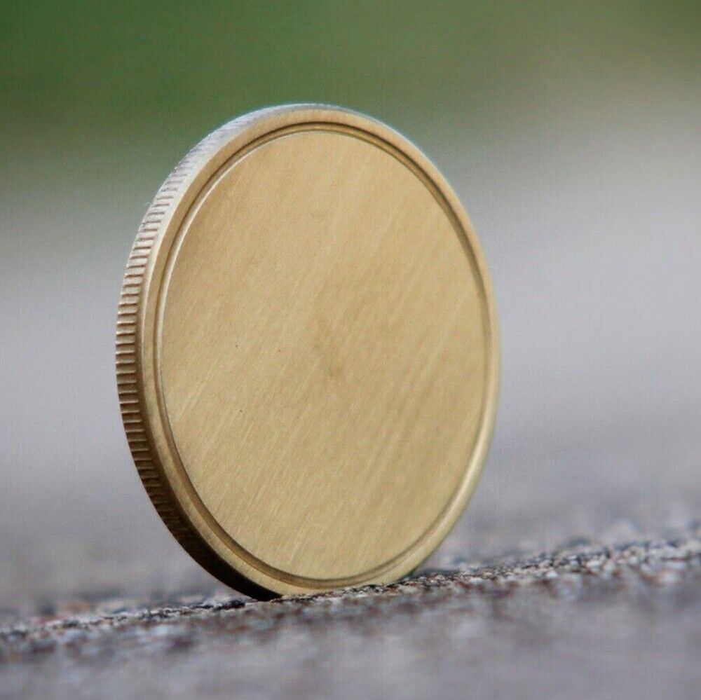 10pcs Blank Brass Challenge Coin 40mm - Laser Engravable
