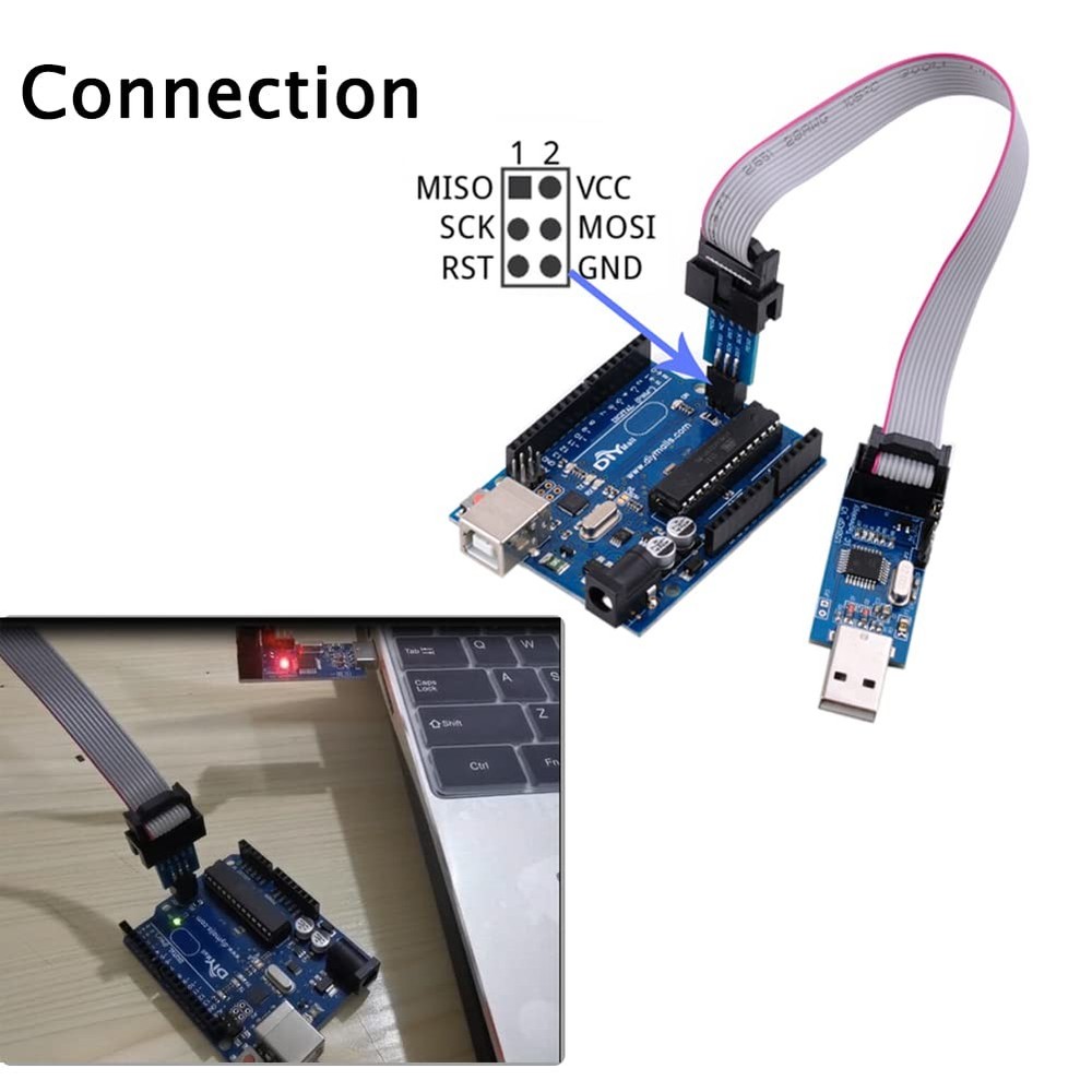 Geekstory for ATMEL 51 AVR USB ISP ASP Microcontroller Programmer 1 PCS