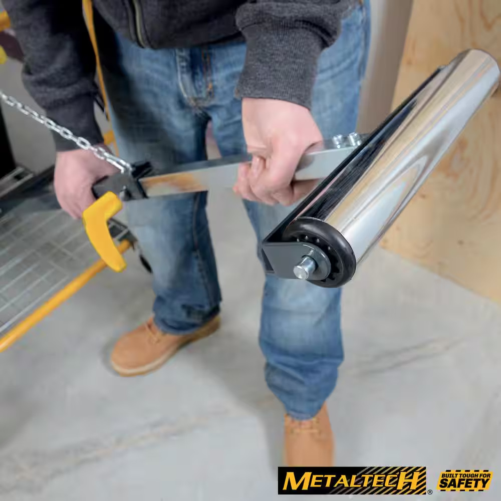 MetalTech Adjustable Steel Bench Support Roller 28in Work Table Miter Saw 75lb