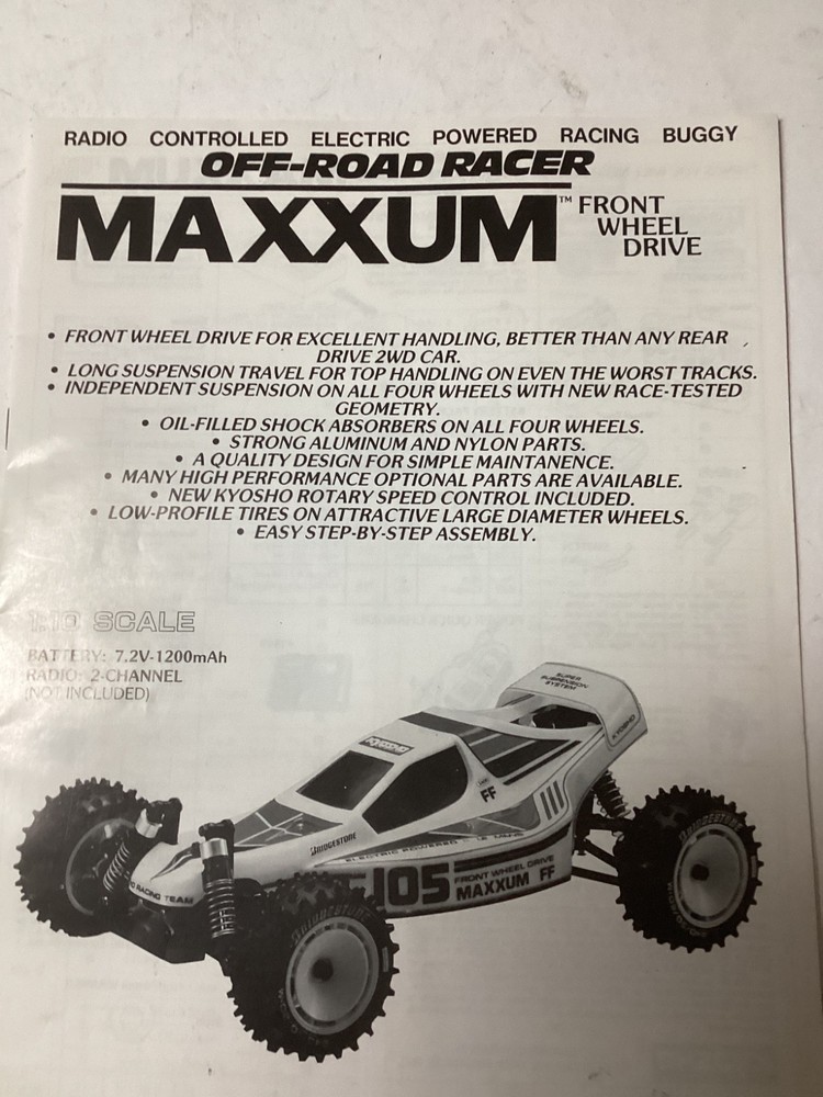 VINTAGE KYOSHO MAXXUM MANUAL
