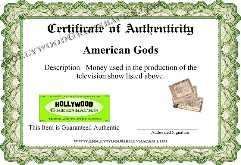 American Gods - Prop Bill Set B