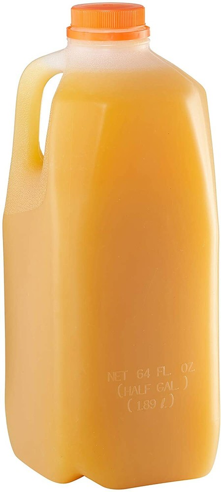 [ 5 Pack ] Empty Plastic Juice Bottles with Tamper Evident Caps 64 Oz.