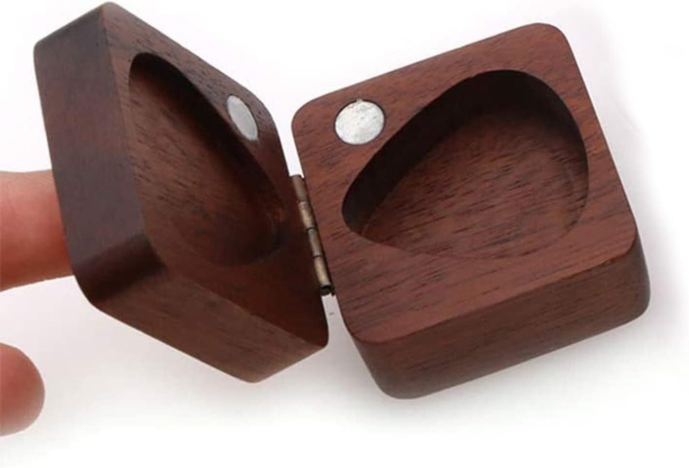 Wooden Guitar Pick Case, Personalized Holder, Picks Case...