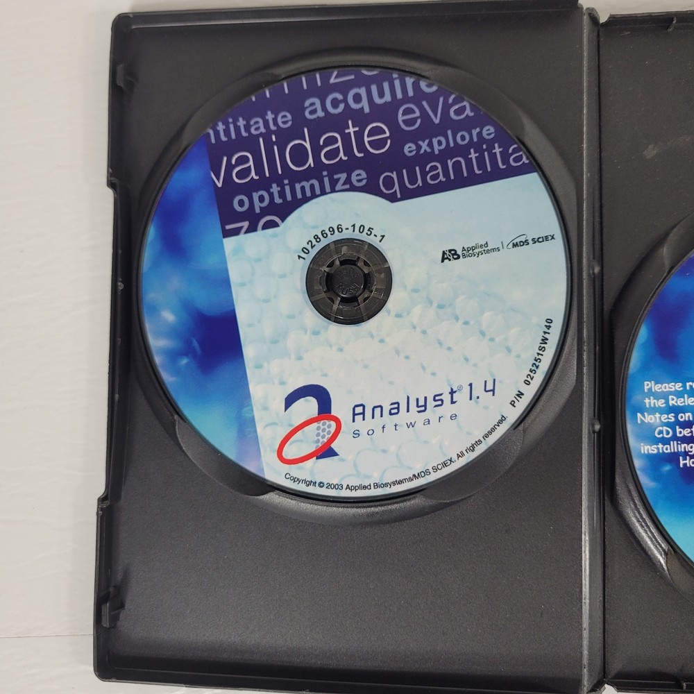 Applied Biosystems MDS SCIEX 1014207 Analyst 1.4 Software AIO and Update Disk