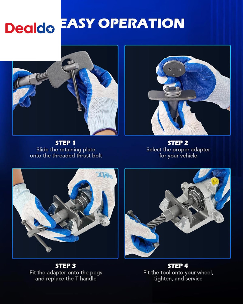 24Pc Brake Caliper Compression Tool Set, Heavy Duty Brake Piston Compressor Tool