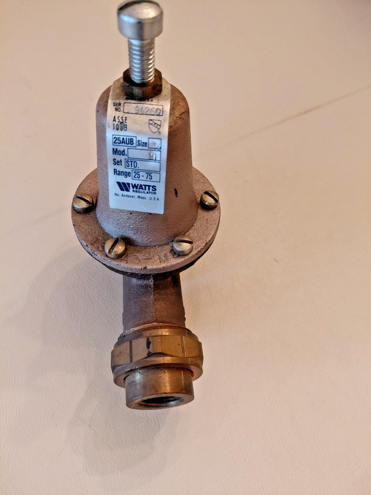 WATTS 1/2" Water Pressure Reducing Valve 25AUB