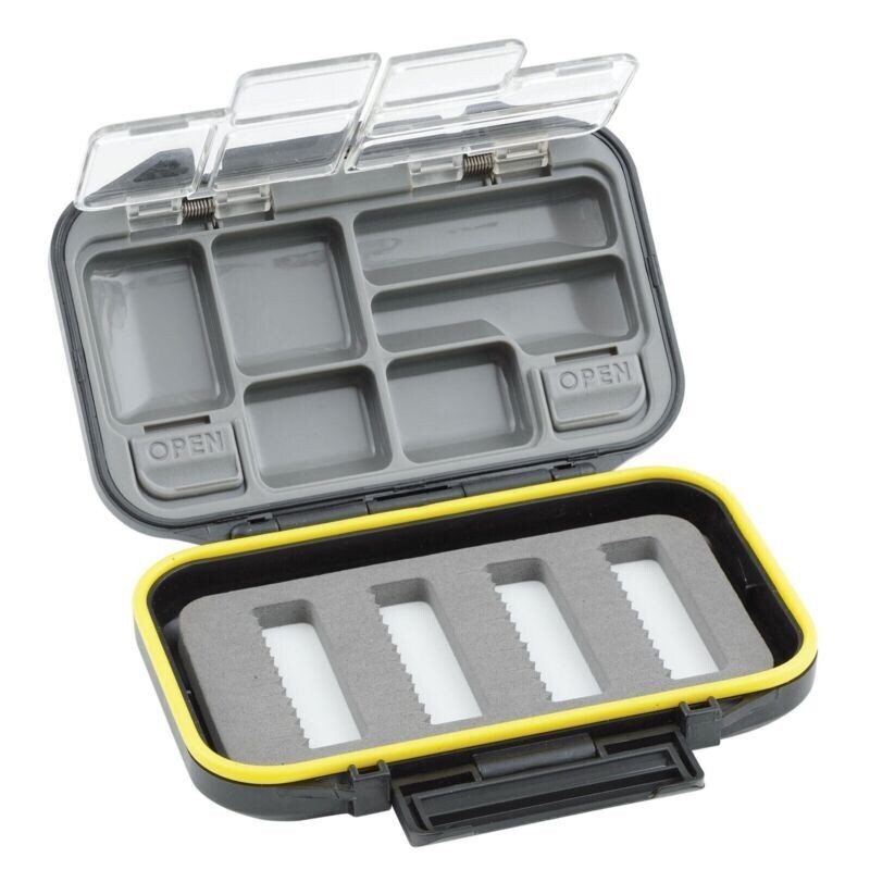 Dr Slick Small Tough Fly Box Neck Waterproof 6 Compartments Foam