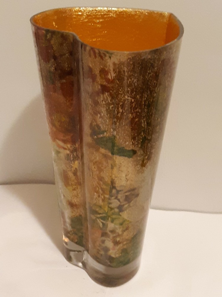 HEART Shaped FOIL Lined 10" VASE