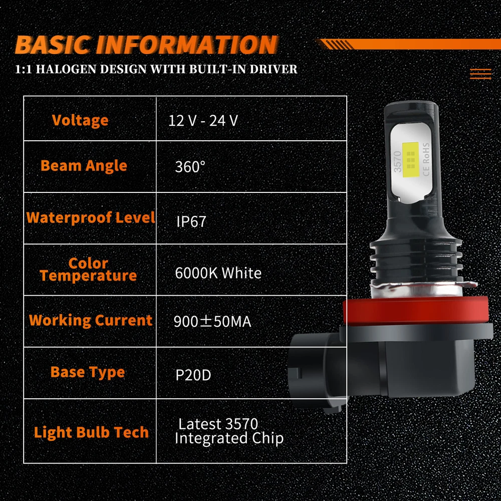 For Freightliner Cascadia 2008-2021 LED Headlight High Low Bulb Kit Super Bright