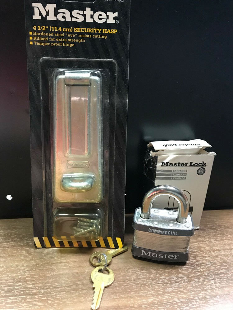 Master Lock - #5 Commercial Padlock with Hasp No 704-D