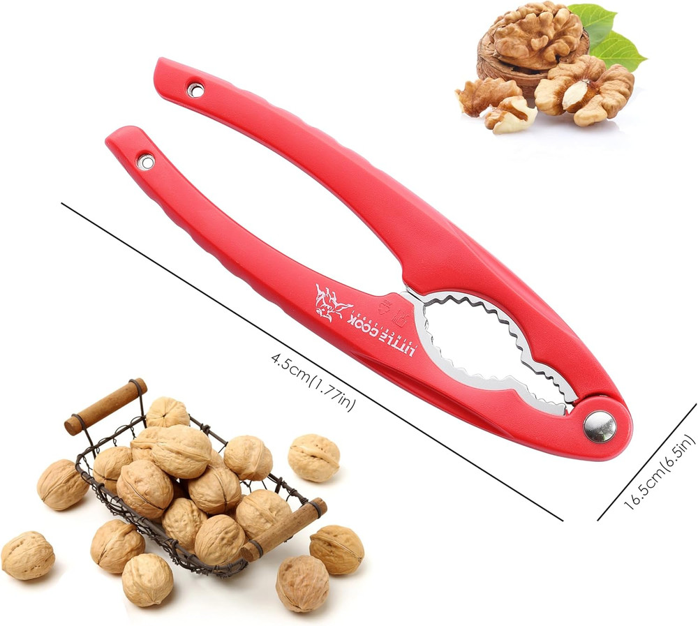 2PCS Nutcracker, Stainless Steel Nut Crackers for All Nuts, Nutcracker Tool for