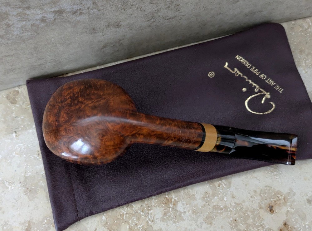 NEW !! REINER "B" PIPE ART DESIGN CHUBBY BENT 9MM BRIAR PIPE