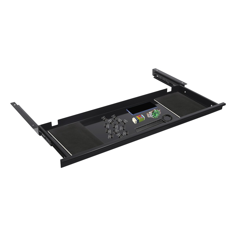 Sliding Under Table Drawer Pull Out Tray Under Desk Hidden Storage Accessories