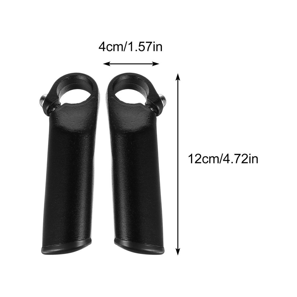 1 Pair Durable Handlebar Aluminum Alloy Auxiliary Handlebar (Black)
