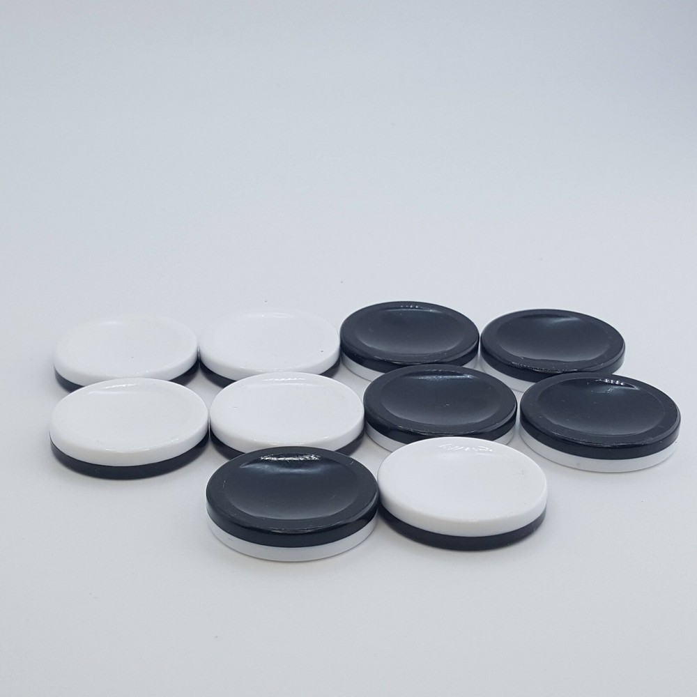 Othello Black White Discs Chips Replacement Game Pieces Reversible Tokens