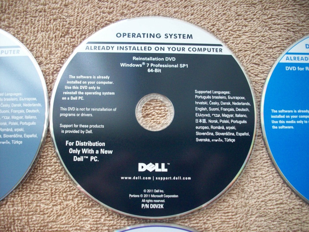 8 Dell Cds Discs For Applications-Drivers & Utilities-Monitors-Operating System