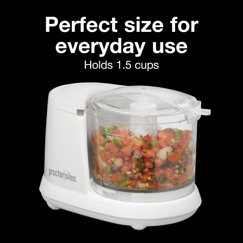 1.5 Cup Mini Food Processor Compact Chopper for Everyday Kitchen Prep