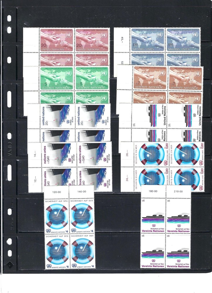 1970's Assorted Blocks of 4 - Mixed Offices - Mint Never Hinged (2155)
