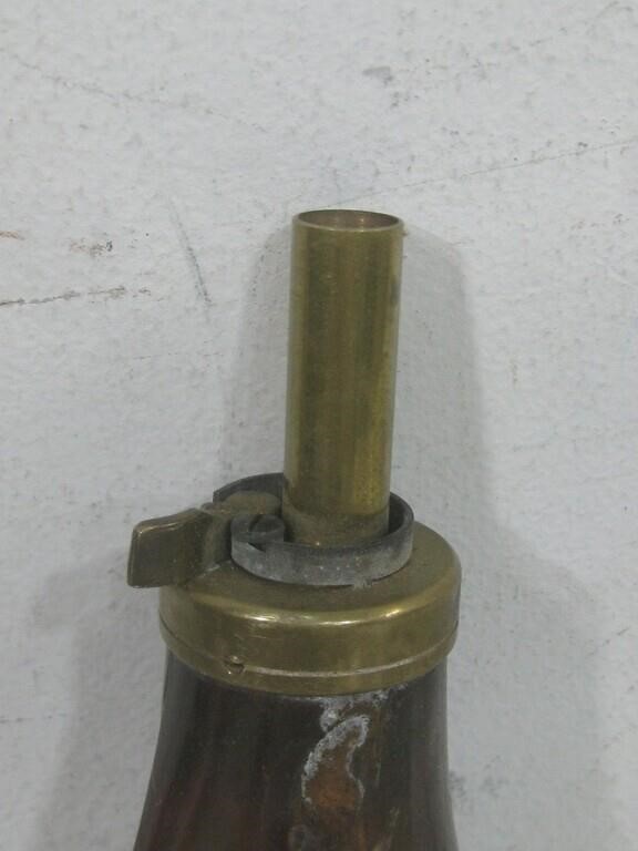 Antique Brass & Copper Black Powder Flask